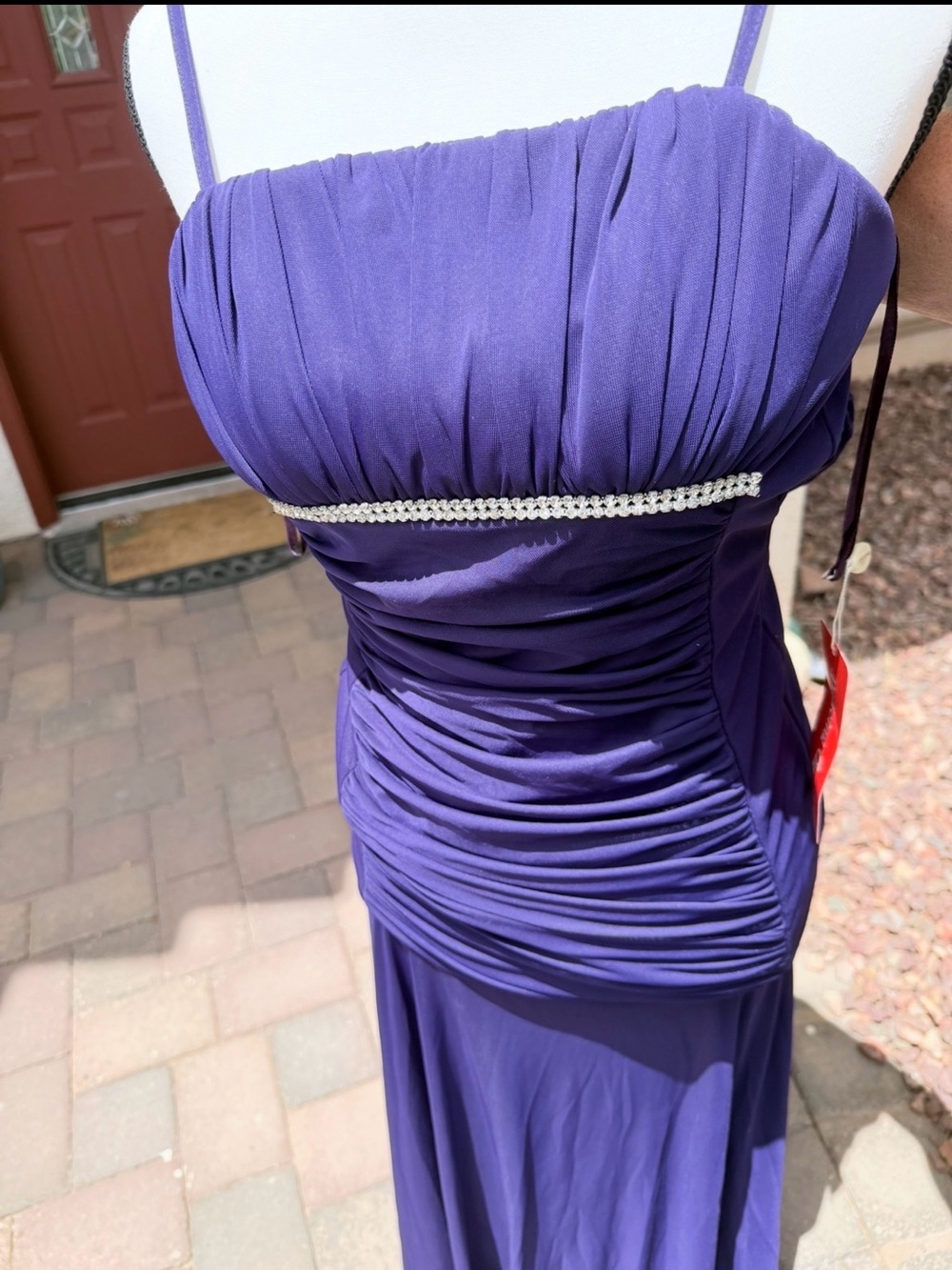 Dancing Queen Elegant Women’s Blue Ruched Evening/Prom Dress - Size S - NWT